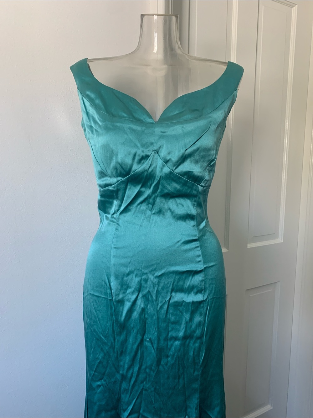 Laura Byrnes - Silk Teal Dress